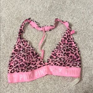 PINK Victoria's Secret Pink Leopard Lace Bralette